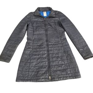 Patagonia Women’s Small Quilted Puffer Coat Long Jacket Gray Lightweight Insulat